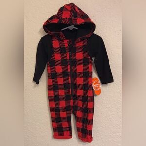 New - Wonder Nation Buffalo Plaid Coverall Set